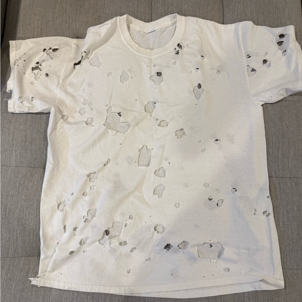 Distressed White T-Shirt by Urban Outfitters